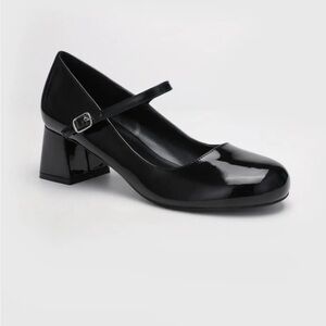 Cider Glossy Black Mary Jane Heels